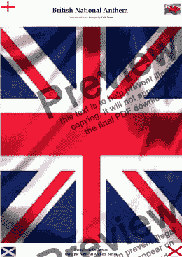 page one of British National Anthem for Symphony Orchestra (KT Olympic Anthem Series) God Save the King