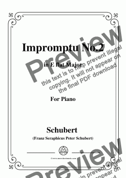 page one of Schubert-Impromptu No.2 in E flat Major