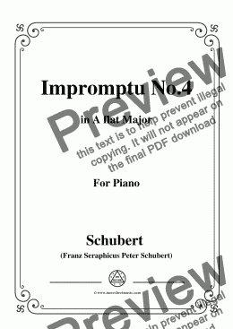 page one of Schubert-Impromptu No.4 in A flat Major