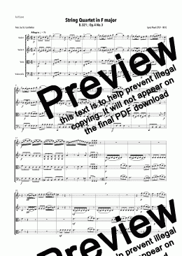 page one of Pleyel - String Quartet in F major
