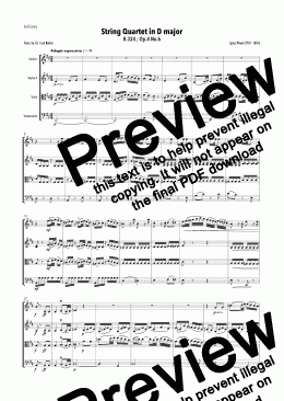 page one of Pleyel - String Quartet in D major