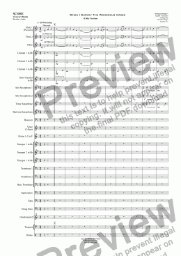 page one of When I Survey The Wondrous Cross (Celtic Version) - Concert Band