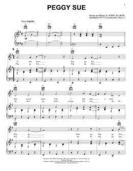 page one of Peggy Sue (Piano, Vocal & Guitar Chords (Right-Hand Melody))