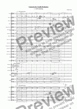 page one of Concerto for Youth Orchestra