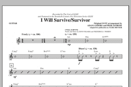 page one of I Will Survive/Survivor (arr. Mark Brymer) - Guitar (Choir Instrumental Pak)