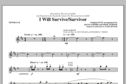 page one of I Will Survive/Survivor (arr. Mark Brymer) - Tenor Sax (Choir Instrumental Pak)