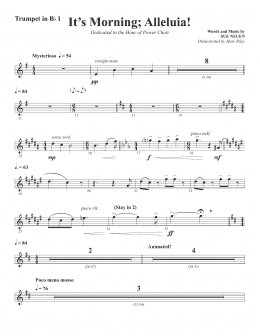 page one of It's Morning; Alleluia! - Trumpet 1 in Bb (Choir Instrumental Pak)