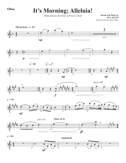 page one of It's Morning; Alleluia! - Oboe (Choir Instrumental Pak)