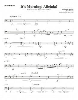 page one of It's Morning; Alleluia! - Double Bass (Choir Instrumental Pak)