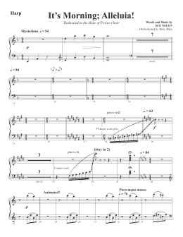 page one of It's Morning; Alleluia! - Harp (Choir Instrumental Pak)