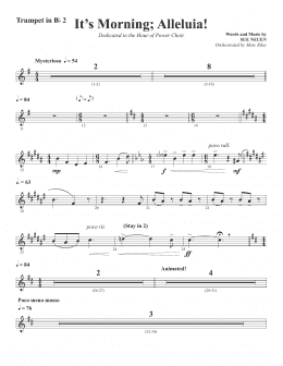 page one of It's Morning; Alleluia! - Trumpet 2 in Bb (Choir Instrumental Pak)