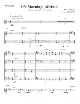 page one of It's Morning; Alleluia! - Percussion (Choir Instrumental Pak)