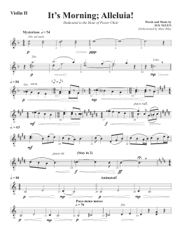 page one of It's Morning; Alleluia! - Violin 2 (Choir Instrumental Pak)