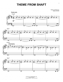 page one of Theme From Shaft (Easy Piano)