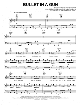 page one of Bullet In A Gun (Piano, Vocal & Guitar Chords (Right-Hand Melody))