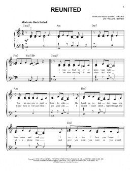 page one of Reunited (Easy Piano)