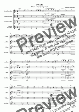 page one of Deflere  Saxophonquartett