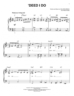 page one of 'Deed I Do (Easy Piano)