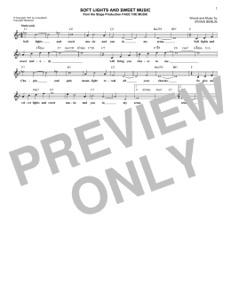page one of Soft Lights And Sweet Music (Lead Sheet / Fake Book)