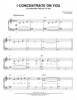 page one of I Concentrate On You (Easy Piano)