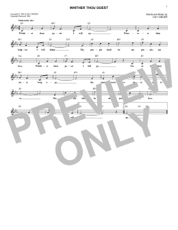 page one of Whither Thou Goest (Lead Sheet / Fake Book)