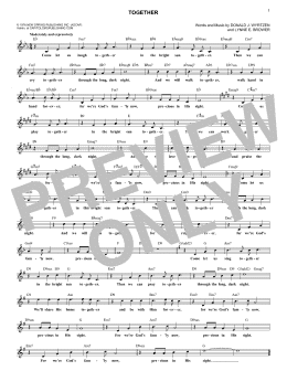 page one of Together (Lead Sheet / Fake Book)