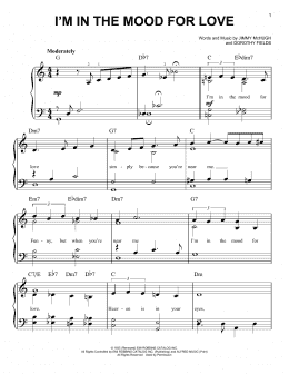 page one of I'm In The Mood For Love (Easy Piano)