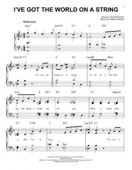 page one of I've Got The World On A String (Easy Piano)