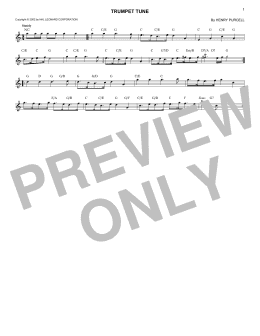 page one of Trumpet Tune (Lead Sheet / Fake Book)