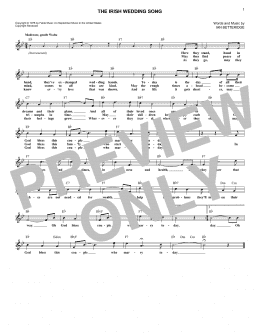 page one of The Irish Wedding Song (Lead Sheet / Fake Book)