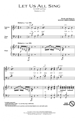 page one of Let Us All Sing (SATB Choir)