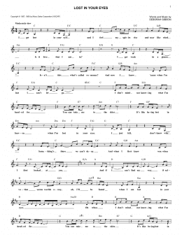 page one of Lost In Your Eyes (Lead Sheet / Fake Book)