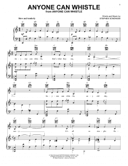 page one of Anyone Can Whistle (Vocal Pro + Piano/Guitar)