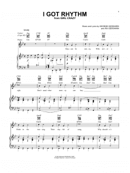 page one of I Got Rhythm (Vocal Pro + Piano/Guitar)