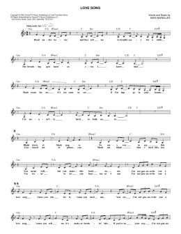 page one of Love Song (Lead Sheet / Fake Book)