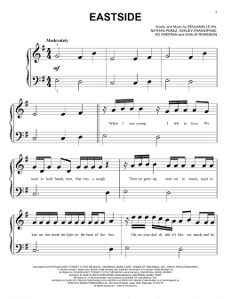 page one of Eastside (Big Note Piano)