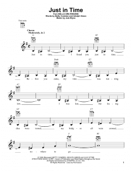 page one of Just In Time (Ukulele)