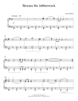 page one of Beware The Jabberwock (Educational Piano)
