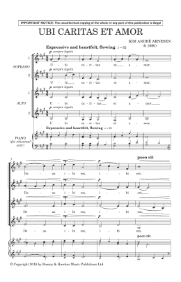 page one of Ubi Caritas Et Amor (SSA Choir)