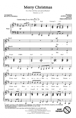 page one of Merry Christmas (arr. Ryan O'Connell) (2-Part Choir)