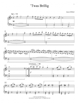 page one of 'Twas Brillig (Educational Piano)