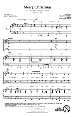 page one of Merry Christmas (arr. Ryan O'Connell) (SATB Choir)