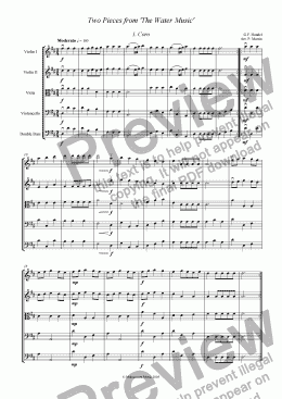 page one of Two Pieces from the ’Water Music’