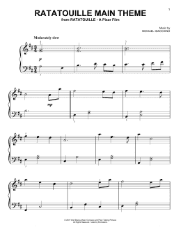 page one of Ratatouille (Main Theme) (Easy Piano)