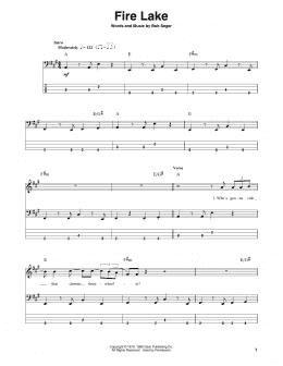 page one of Fire Lake (Bass Guitar Tab)