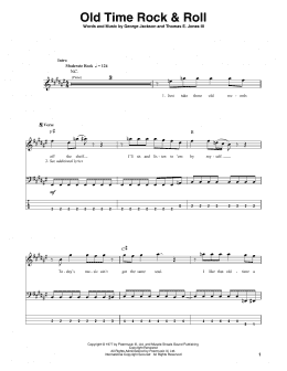 page one of Old Time Rock & Roll (Bass Guitar Tab)