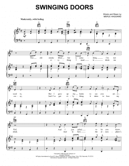page one of Swinging Doors (Piano, Vocal & Guitar Chords (Right-Hand Melody))