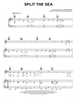 page one of Split The Sea (Piano, Vocal & Guitar Chords (Right-Hand Melody))