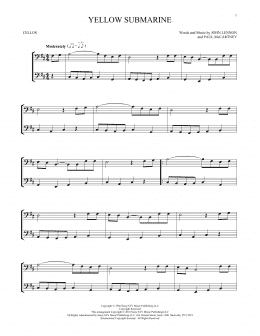 page one of Yellow Submarine (Cello Duet)