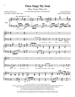 page one of Then Sings My Soul (how Great Thou Art) (Vocal Duet)